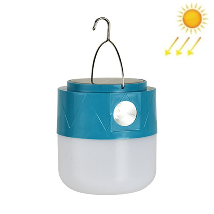 105 Solar Rechargeable LED Bulb Light Camping Light Emergency Light with Flashlight Function, White, Blue, Orange