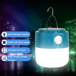 105 Solar Rechargeable LED Bulb Light Camping Light Emergency Light with Flashlight Function, White, Blue, Orange