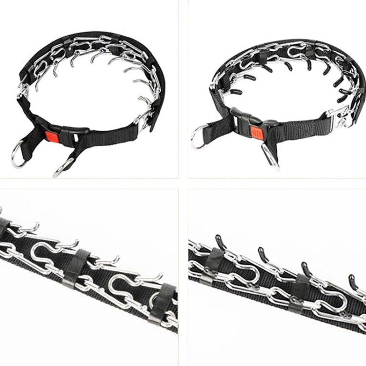 Cloth Tape Paste Detachable Training Stimulation Dog Collar, S 2.5mm x 35cm, M 3.0mm x 50cm, L 3.5mm x 55cm, XL 4.0mm x 60cm