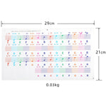 5PCS Children Piano Keyboard Color Stickers Musical Instrument Accessories, QT-005, QT-005-A, QT-0302