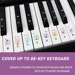 5PCS Children Piano Keyboard Color Stickers Musical Instrument Accessories, QT-005, QT-005-A, QT-0302