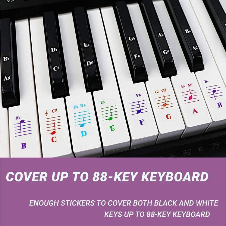 5PCS Children Piano Keyboard Color Stickers Musical Instrument Accessories, QT-005, QT-005-A, QT-0302
