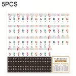 5PCS Children Piano Keyboard Color Stickers Musical Instrument Accessories, QT-005, QT-005-A, QT-0302