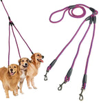 140cm 3 In 1 Leash Multi-head Dog Walking Rope, 140cm 3 In 1 Red, 140cm 3 In 1 Rose Red, 140cm 3 In 1 Blue