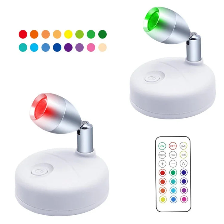 Wireless RGB Remote Control Cabinet Ambient Spotlight, C1556 Single Head 2 Lights, C1648 Single Head 2 Lights, C2755 Double Head 2 Lights, C2765 Double Head 2 Lights