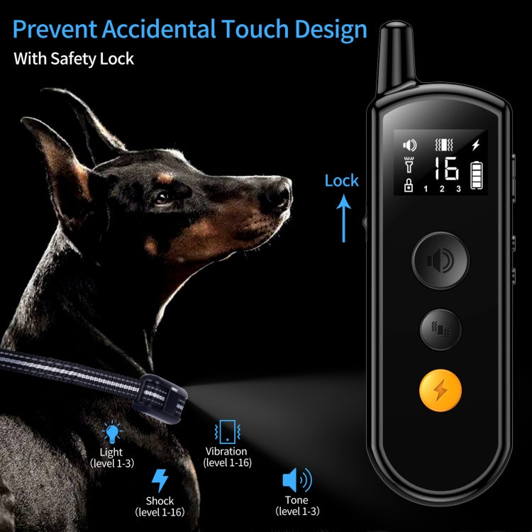 Remote Dog Trainer Rechargeable Waterproof Pet Electric Shock Collar, Receiver