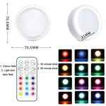 13-colour Night Light RGB Infrared Dimmable Cabinet Light, 3 Lights 1 Remote Control, 6 Lights 2 Remote Control