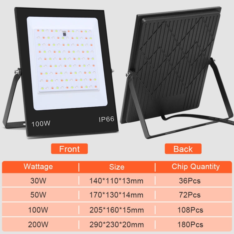 Colorful RGB Changing LED Flood Light With Remote Control, 30W, 100W, 200W