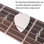 10PCS Thumb Fingers Metal Stainless Steel Bayse Guitar Paddles, Steel Bayse Guitar Paddles
