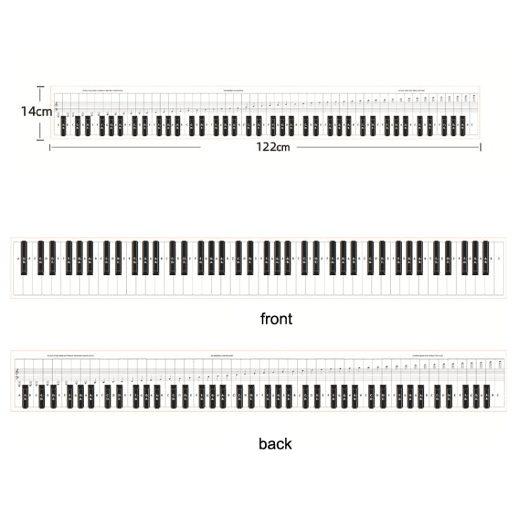 88 Keys Keyboard Piano Practice Paper Comparison Table Fingering Practice Comparison Chart, White