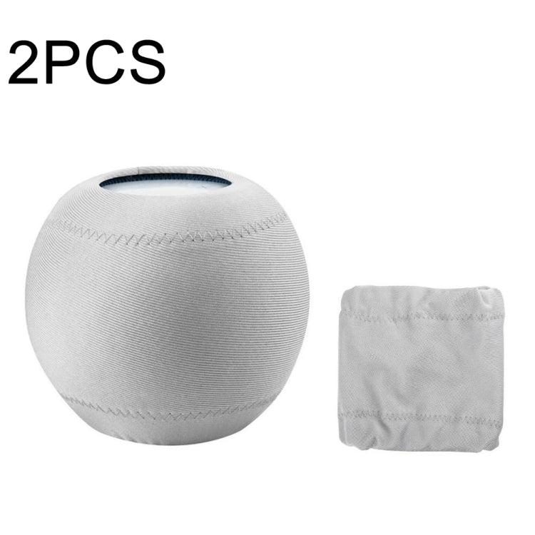 غطاء غبار من القماش المطاطي لحماية مكبر صوت Homepod Mini الذكي، قطعتان