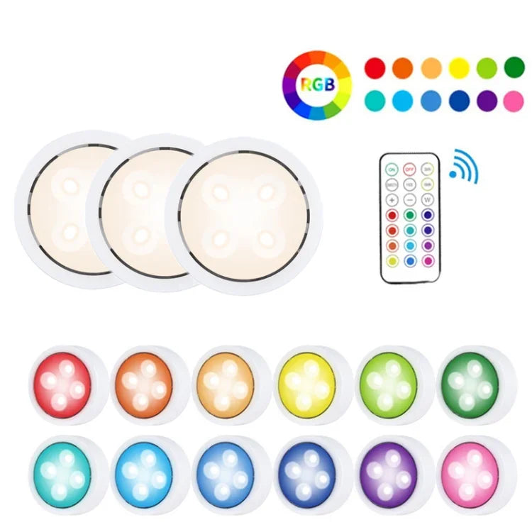 13-colour Remote Control Ambient Light Cabinet Touch Hockey Night Light, 3 Light 1 Remote Set, 6 Light 2 Remote Set