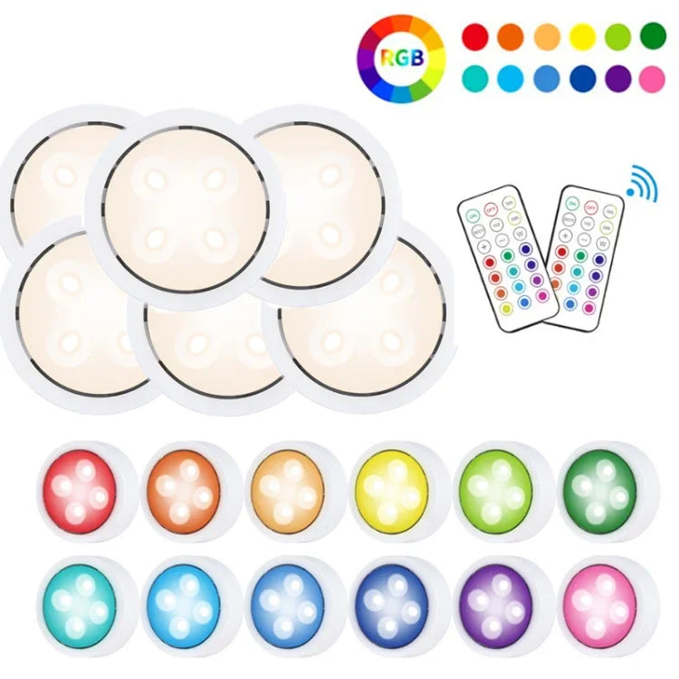 13-colour Remote Control Ambient Light Cabinet Touch Hockey Night Light, 3 Light 1 Remote Set, 6 Light 2 Remote Set