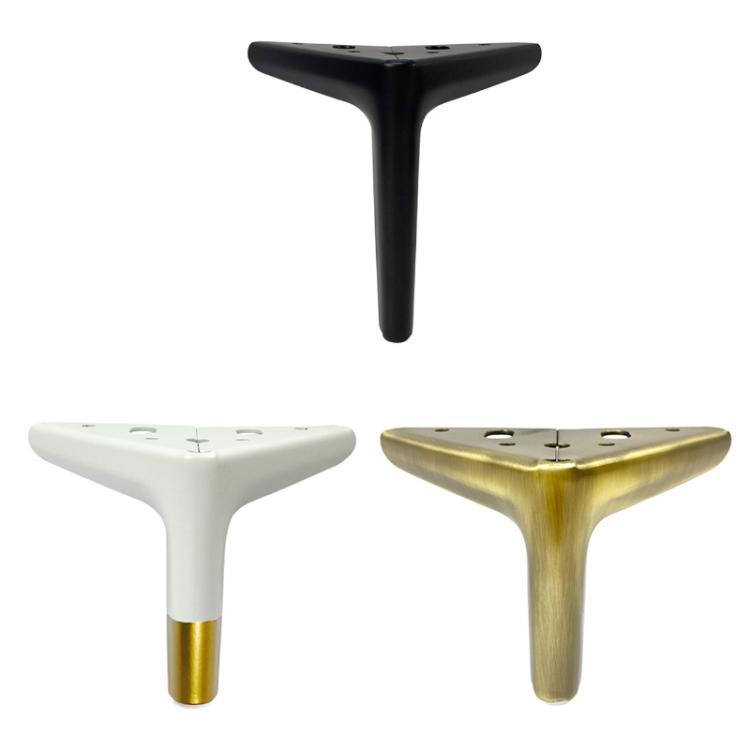 10cm Short-Sided Metal Sofa and Coffee Table Legs, 10cm White Gold, 10cm Matt Black, 10cm Green Gulas
