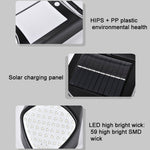 X-A18 59 LED Solar LED Flame Human Sensor Lights Garden Lights