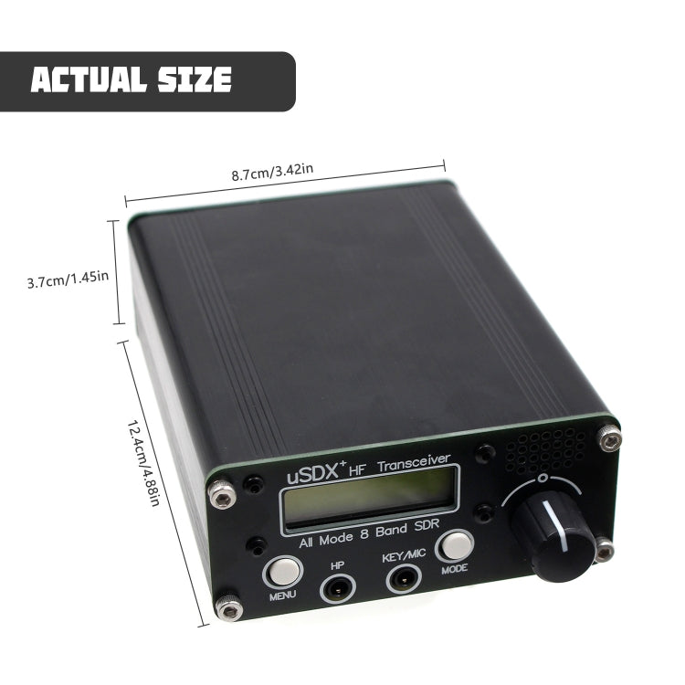 جهاز إرسال واستقبال تردد عالي SDR كامل الوضع 8 نطاقات Usdr Usdx + V2 Plus HF SSB QRP، المواصفات: قابس الاتحاد الأوروبي، قابس الاتحاد الأوروبي، قابس الولايات المتحدة
