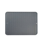 TPR Thickened Thermal Pad Wave Pattern Drain Anti-Slip Mat, Khaki Gray, Khaki Blue, Khaki Pink