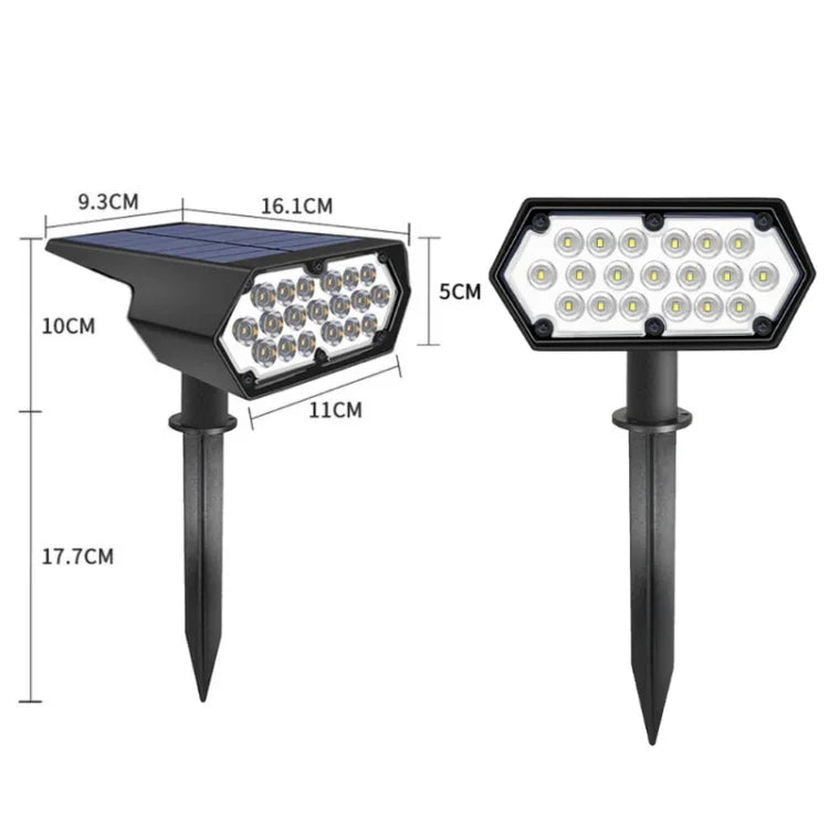 19LED Solar Plug-in Lawn Spotlight Garden Villa Lighting Wall Lamp