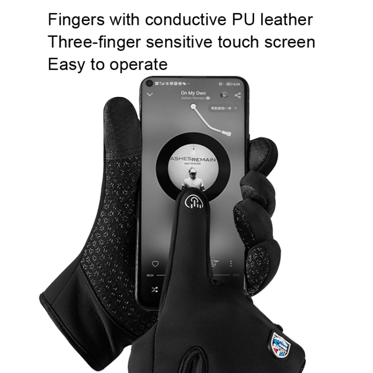 A045 Cycling Gloves Touch Screen Windproof Waterproof Sport Keep Warm Gloves, M, L, XL