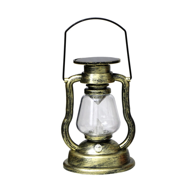 200802 Retro Solar Kerosene Lamp Shape Handheld Lamp Home Decor Flame Lamp, Bronze, Gold, Silver, Rusty, Red