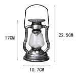 200802 Retro Solar Kerosene Lamp Shape Handheld Lamp Home Decor Flame Lamp, Bronze, Gold, Silver, Rusty, Red