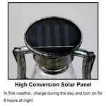 200802 Retro Solar Kerosene Lamp Shape Handheld Lamp Home Decor Flame Lamp, Bronze, Gold, Silver, Rusty, Red