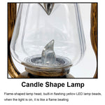 200802 Retro Solar Kerosene Lamp Shape Handheld Lamp Home Decor Flame Lamp, Bronze, Gold, Silver, Rusty, Red