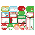 1set 72pcs/set  Christmas Stickers Gift Bag Packaging Box Closure Stickers