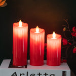 2 PCS Electronic Candle Light Swinging Wick Simulation Candle Lamp, 5x11cm, 5x13cm, 5x15cm