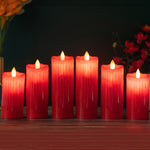 2 PCS Electronic Candle Light Swinging Wick Simulation Candle Lamp, 5x11cm, 5x13cm, 5x15cm