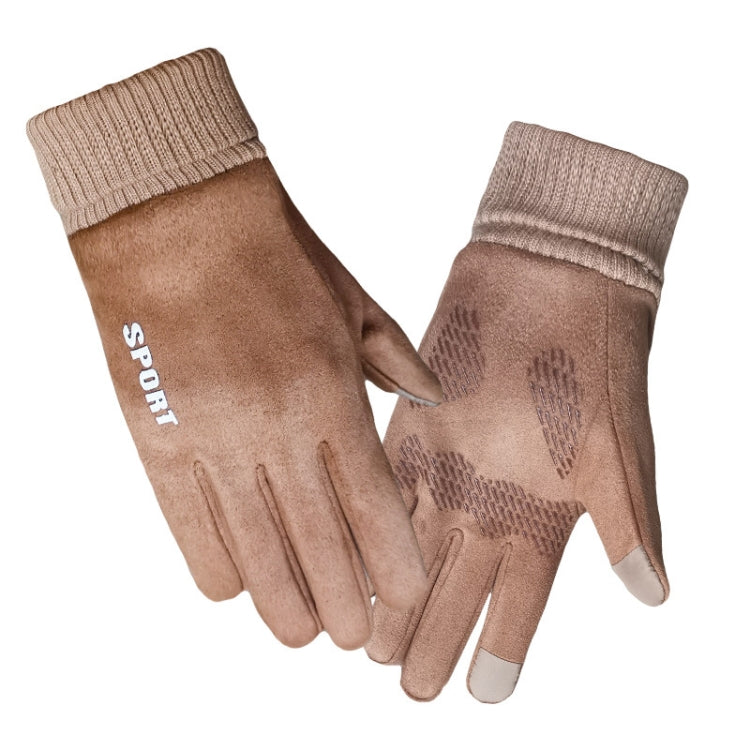 Q35 Suede Men Warm Gloves Touch Screen Sports Cycling Gloves, Q35 Dark Blue, Q35 Khaki, Q35 Black