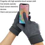 Q35 Suede Men Warm Gloves Touch Screen Sports Cycling Gloves, Q35 Dark Blue, Q35 Khaki, Q35 Black