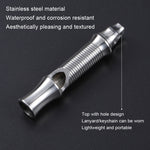 KS011 Stainless Steel Single Tube Outdoor Survivor Training High Frequency Whistle, KS011 Stainless Steel