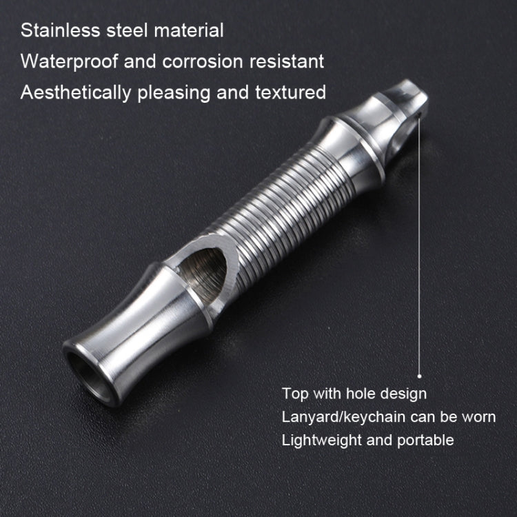 KS011 Stainless Steel Single Tube Outdoor Survivor Training High Frequency Whistle, KS011 Stainless Steel
