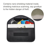 Carbon Fiber Signal Shielding Bag Radiation-proof RFID Phone Key Bag 20 x 10cm, Carbon Fiber  20 x 10cm