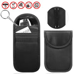 Double Buckle Car Key Signal Shielding Bag Anti-Magnetic RFID Card Case, Double Buckle