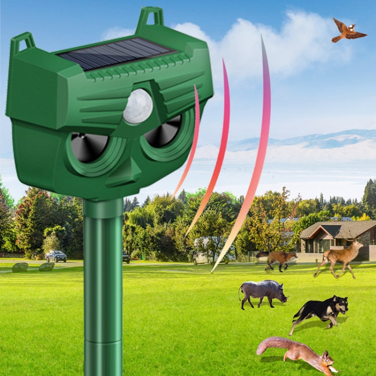 RC-543 Outdoor Solar Dog Repellent Infrared Ultrasonic Animal Bird Repellers, RC-543