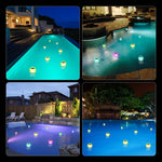 Solar Water Floating Lights Patio Pool Floating Landscape Decorative Lights, Three Light Mode