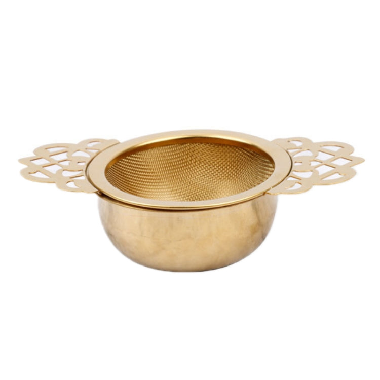 304 Stainless Steel Teapot Decorative Border Tea Filter, Gold, Silver