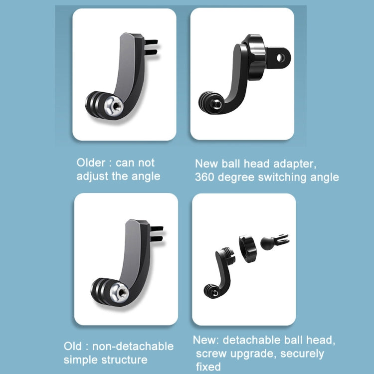 2 PCS ST-06 Basic Strap Mount Surface Buckle for GoPro Hero11 Black / HERO10 Black /9 Black /8 Black /7 /6 /5 /5 Session /4 Session /4 /3+ /3 /2 /1, DJI Osmo Action and Other Action Cameras, Centered Shoot Adapter(2 PCS)