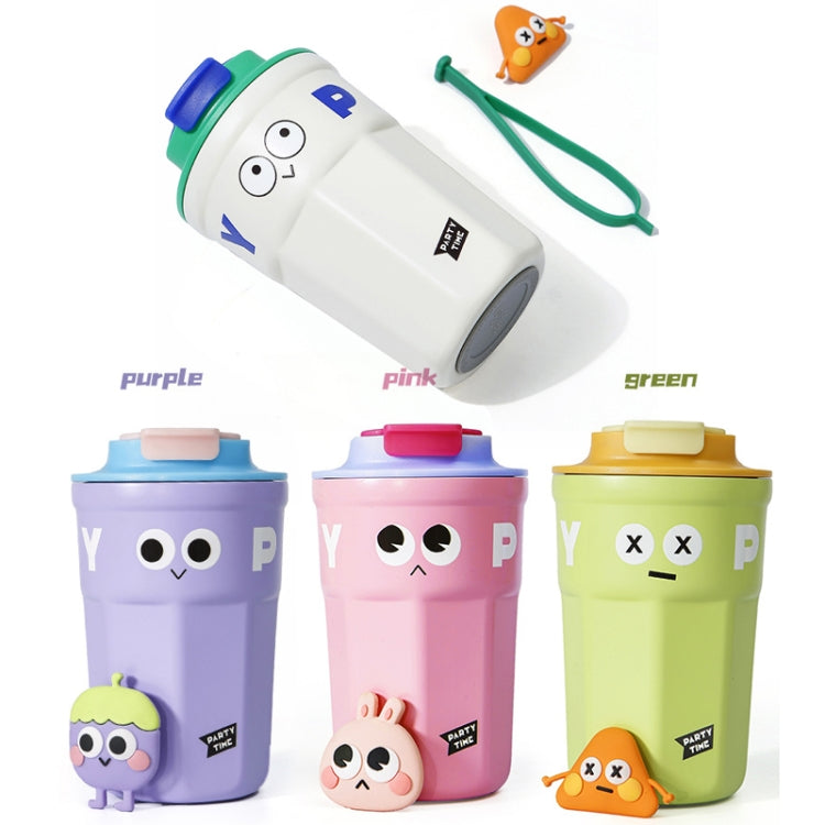 Cartoon Thermal Insulation Cup 316 Stainless Steel Coffee Mug Water Cup, Capacity:, 400ml Pink, 400ml Light Green, 400ml White, 400ml Purple