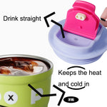 Cartoon Thermal Insulation Cup 316 Stainless Steel Coffee Mug Water Cup, Capacity:, 400ml Pink, 400ml Light Green, 400ml White, 400ml Purple