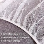 Full Cover Folding Mosquito Net Plus Encrypted Stroller Mosquito Net, 2pcs White