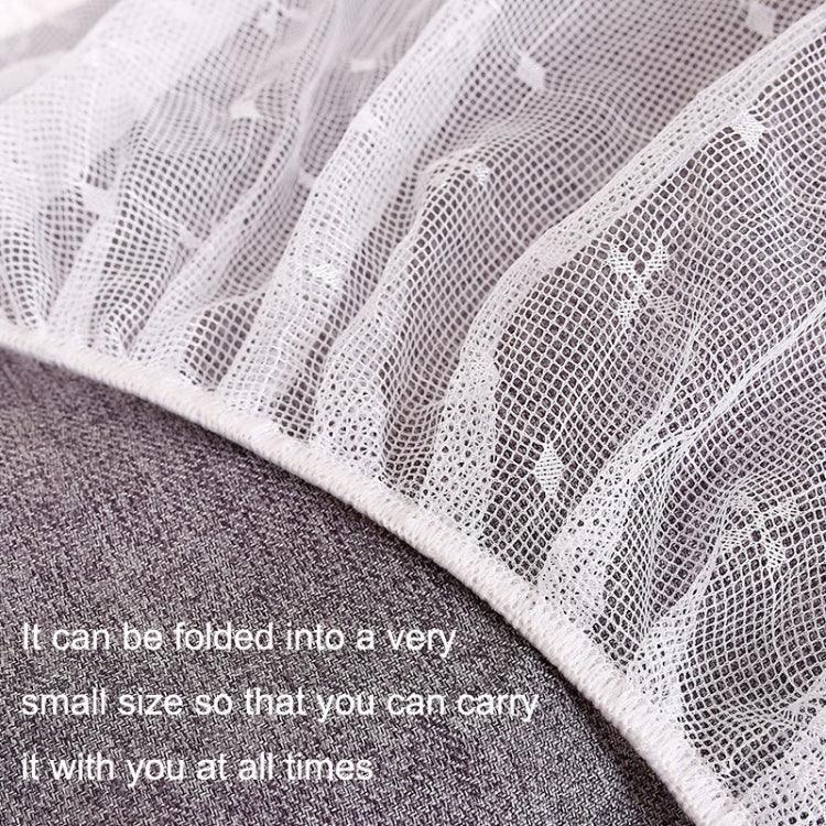 Full Cover Folding Mosquito Net Plus Encrypted Stroller Mosquito Net, 2pcs White