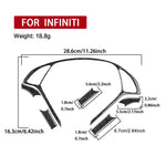For Infiniti G35/G37/G25/Q60 6pcs /Set Steering Wheel Decorative Cover Trim Sticker