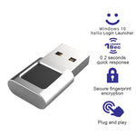 وحدة قارئ بصمة USB صغيرة TRU8 لنظام ويندوز 11 و10 Hello Dongle، TRU8