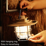 LY02 LED Retro Lantern Hand Tent Lamp USB Charging Camping Light, LY02 White, LY02 Black, LY02 Green