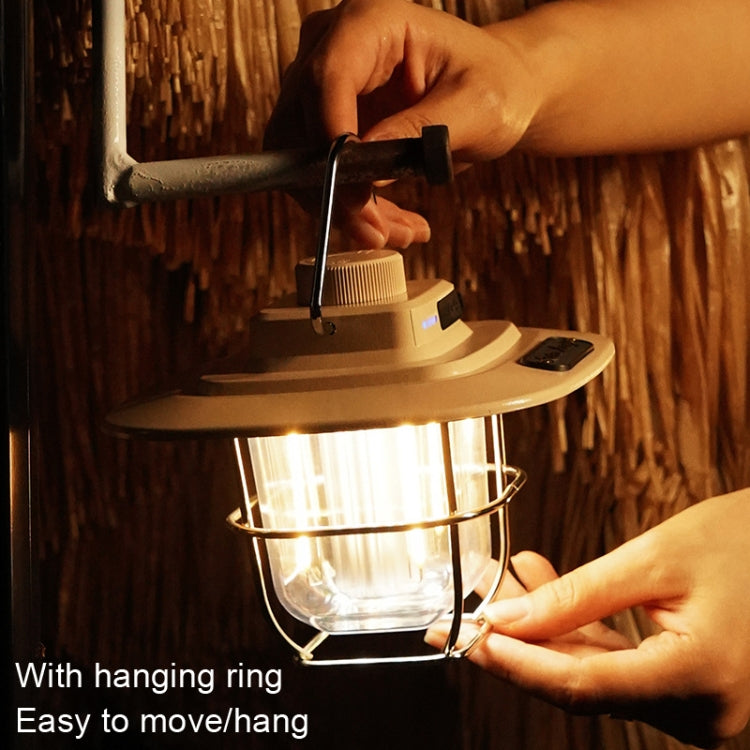 LY02 LED Retro Lantern Hand Tent Lamp USB Charging Camping Light, LY02 White, LY02 Black, LY02 Green