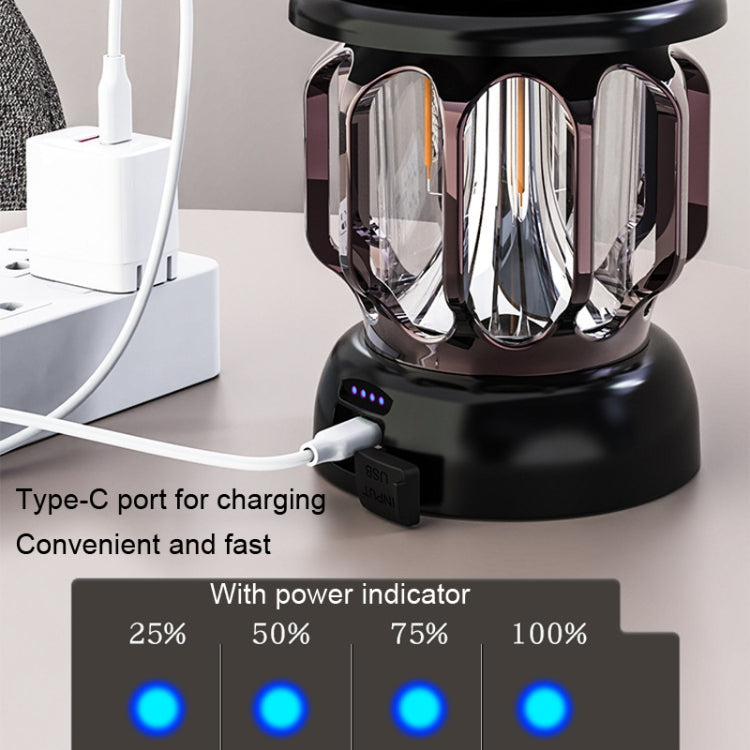 LH-B46 LED Retro Tent Light Convenient USB Charging Camping Light, LH-B46 Green, LH-B46 Black, LH-B46 White