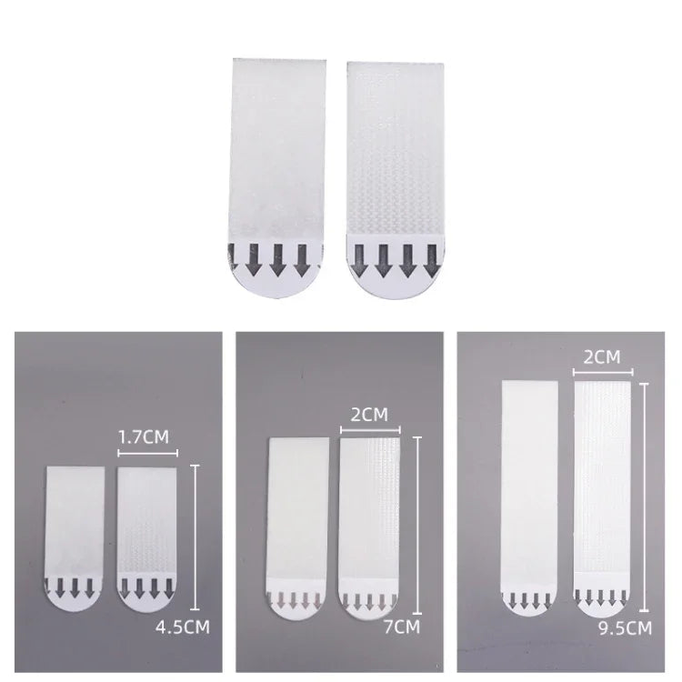 Picture Hanging Strips Hook and Loop Tape Picture Hanger 9.5x2cm, 4.5x1.7cm, 9.5x2cm